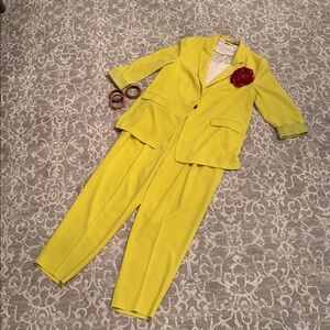 Boss Bright Yellow Women's Blazer & Trousers Suit